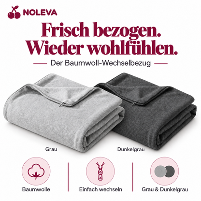 NOLEVA Baumwoll-Wechselbezug: zum Wechseln in Grau und Dunkelgrau.